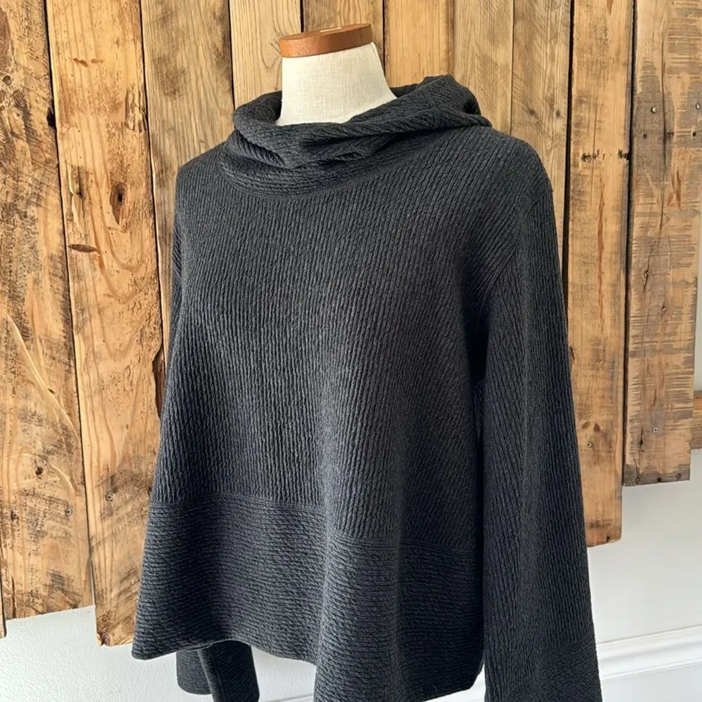 Lululemon Women’s Size Large Grey Retreat Yourself Textured Pullover Sweatshirt - Picture 3 of 15